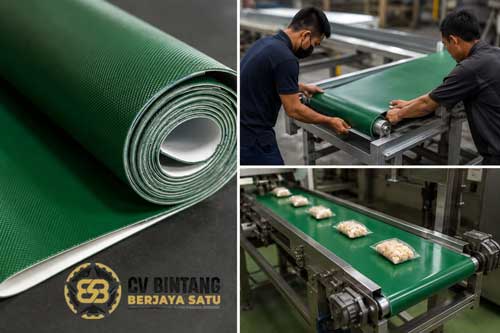 jual pvc conveyor belt hijau jakarta